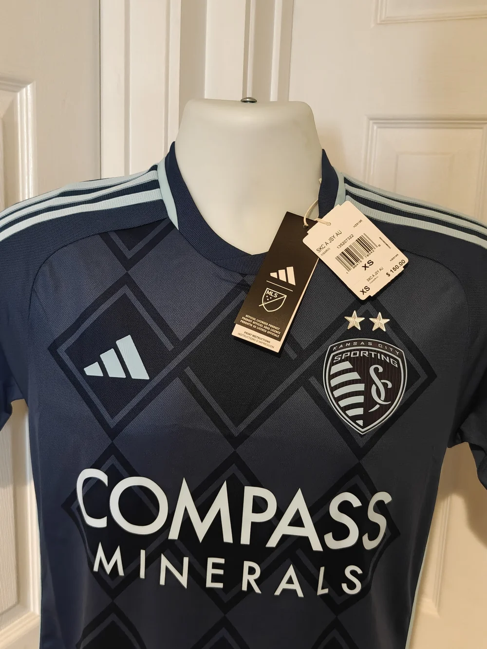adidas Sporting Kansas City 24/25 Away Jersey NWT Men's Size XS MLS HZ6195